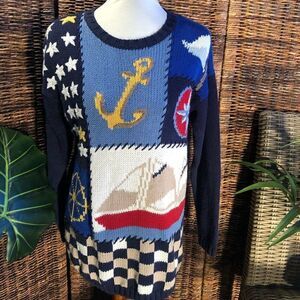 EUC! Chaus Nautical Crewneck Sweater S